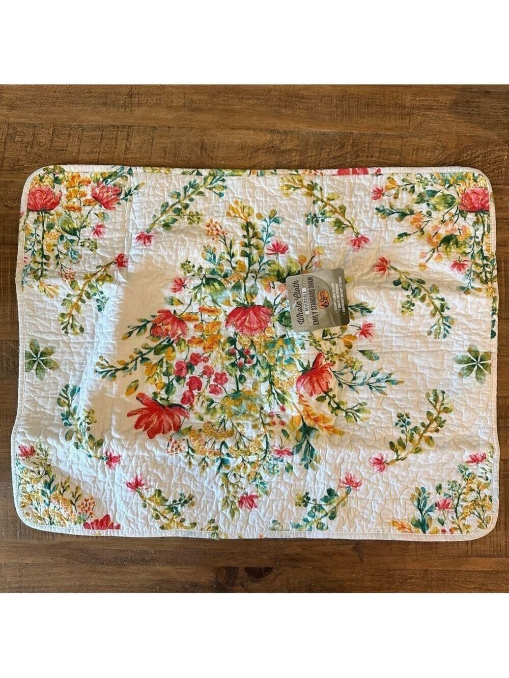 NWT Emily Standard size Pillow Shams by Cracker Barrel Quilted, Floral Beautiful - Picture 2 of 12